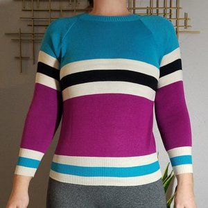 Vintage 3/4 Sleeved Striped Shirt